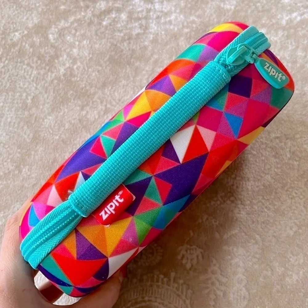 Brand New Lisa Frank Sticker Pad w/ Play Scenes & Zip-It Geometric Pencil Pouch